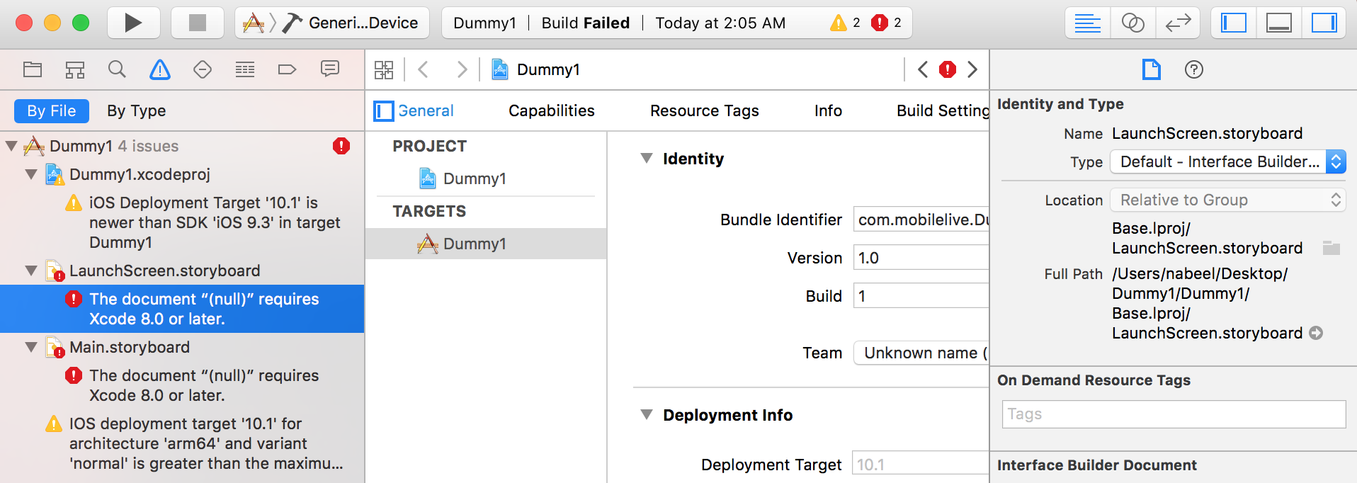 UI Files of XCode 8 opened in XCode 7 (2)